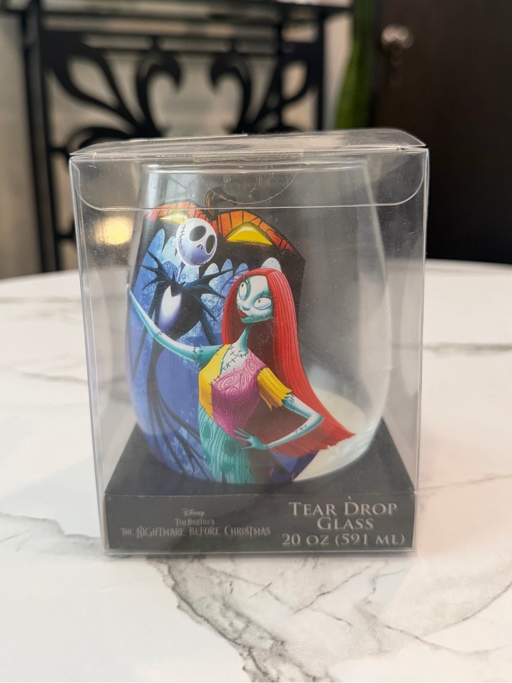 NEW Disney Tim Burton’s The Nightmare Before Christmas Jack & Sally Glass
